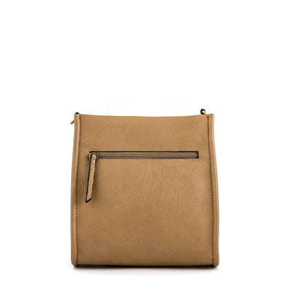 Medium roux taupe crossbody bag