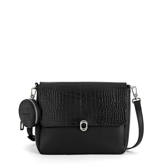 Special black fournier medium crossbody wallet