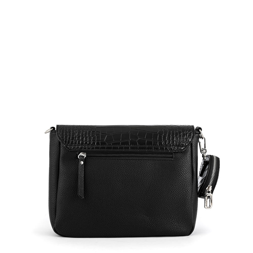 Special black fournier medium crossbody wallet