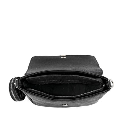 Special black fournier medium crossbody wallet