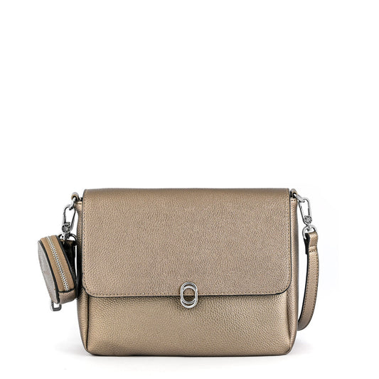 Medium dark silver fournier crossbody wallet