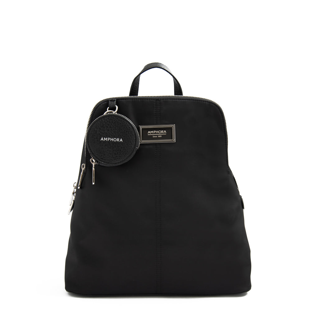 Girard medium textured black backpack