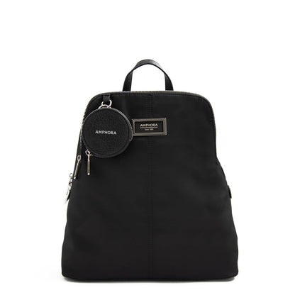 Girard medium textured black backpack