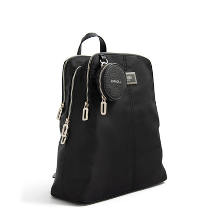 Girard medium textured black backpack