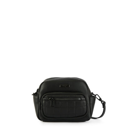 Small black lambert crossbody wallet