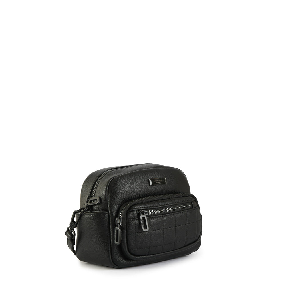 Small black lambert crossbody wallet