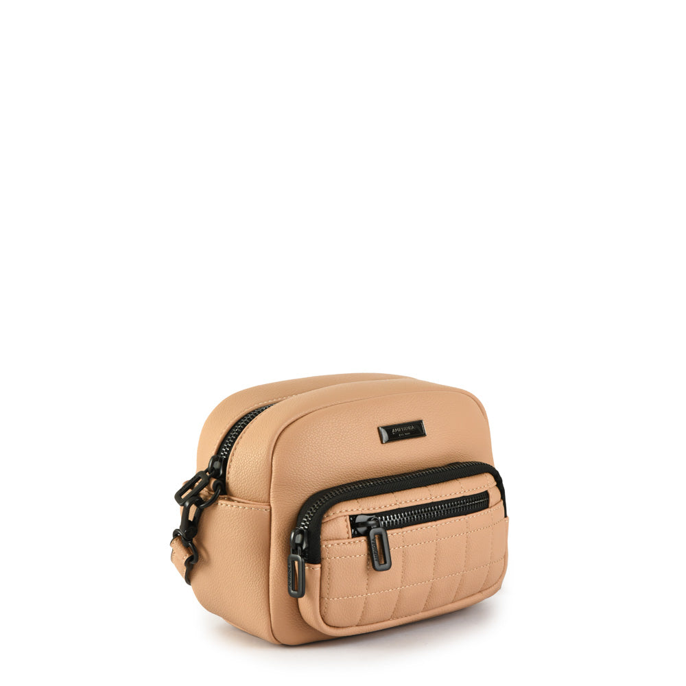 Small beige lambert crossbody wallet