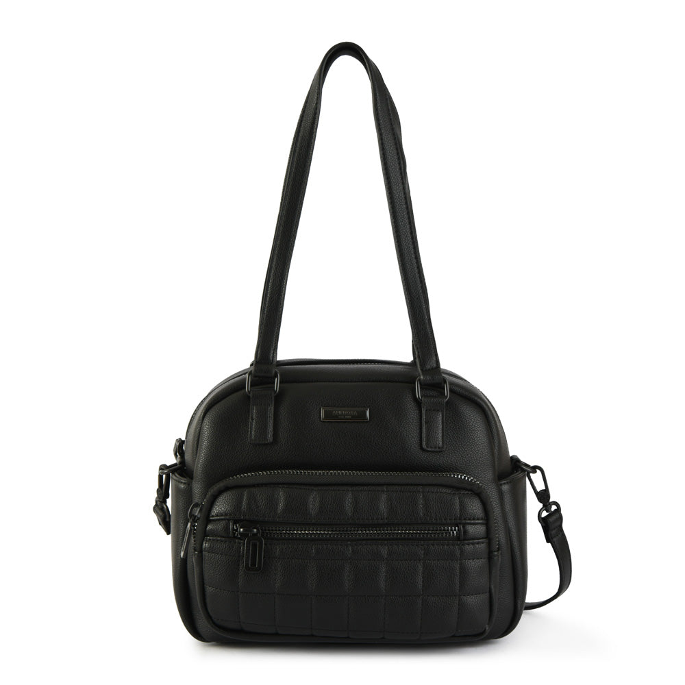 Small black lambert two handle wallet