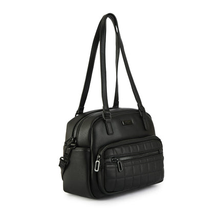 Small black lambert two handle wallet