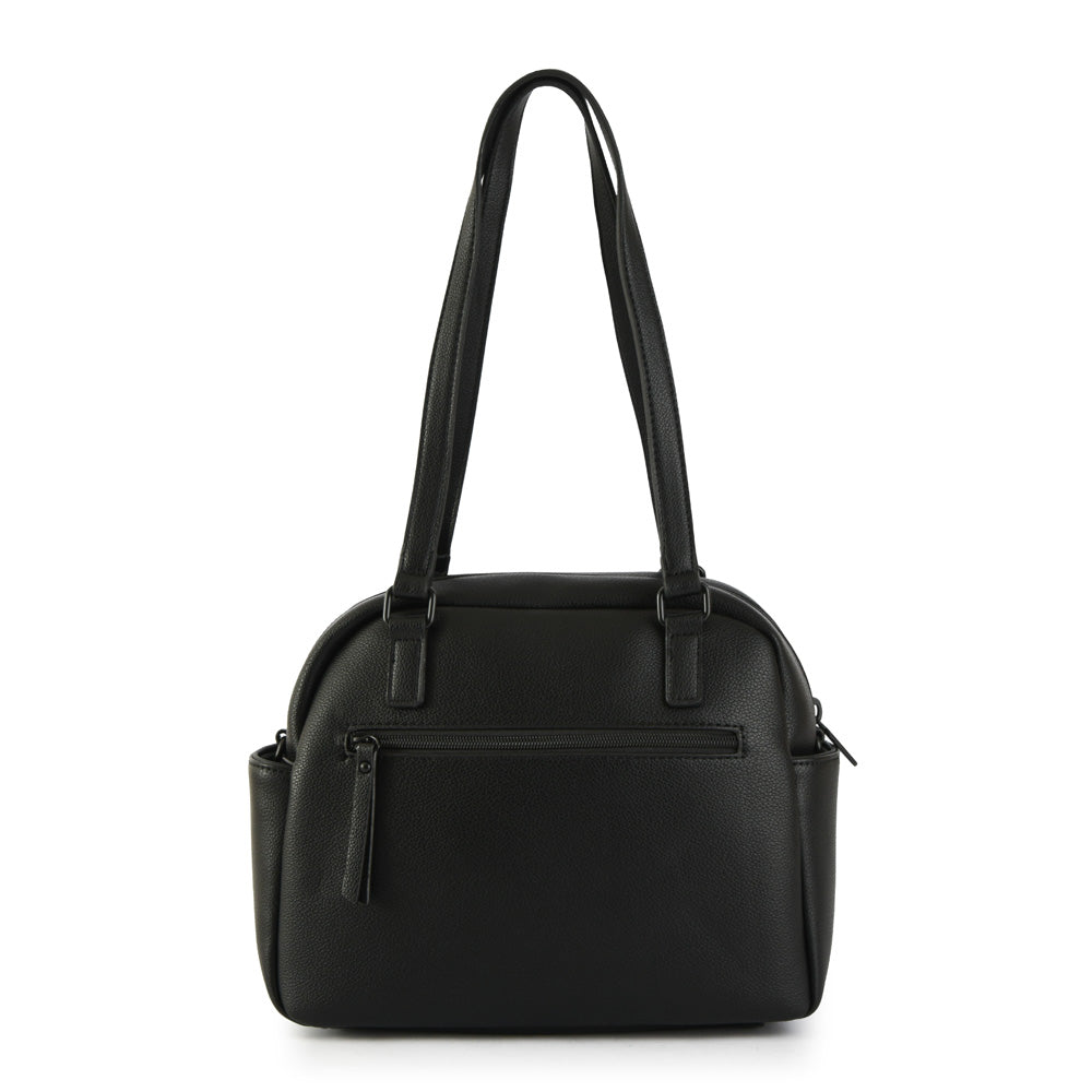 Small black lambert two handle wallet