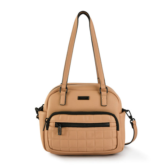 Small beige lambert two-handle wallet