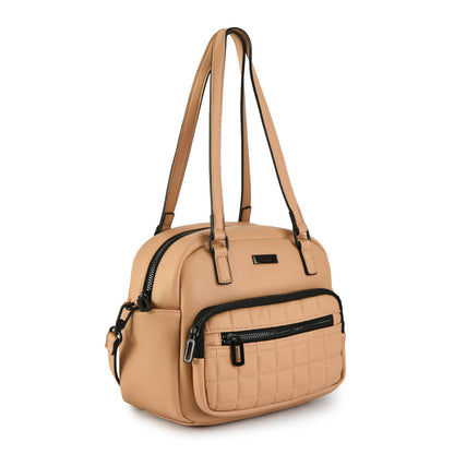 Small beige lambert two-handle wallet