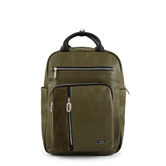Mercier Olive Green Large Notebook Backpack