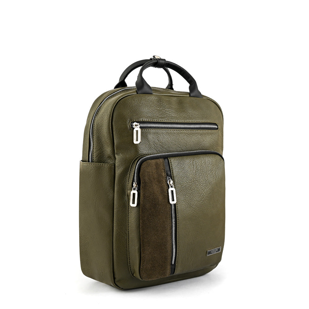 Mercier Olive Green Large Notebook Backpack