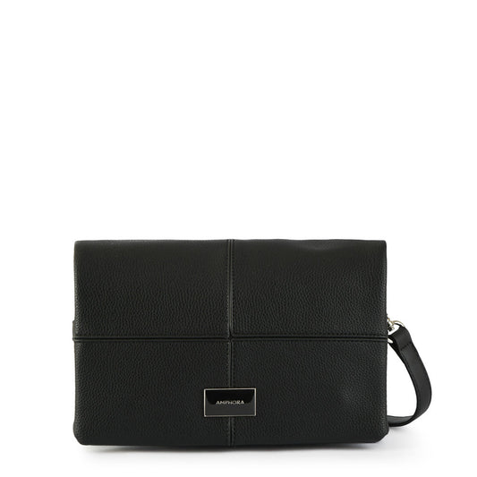 Small black dupont crossbody wallet
