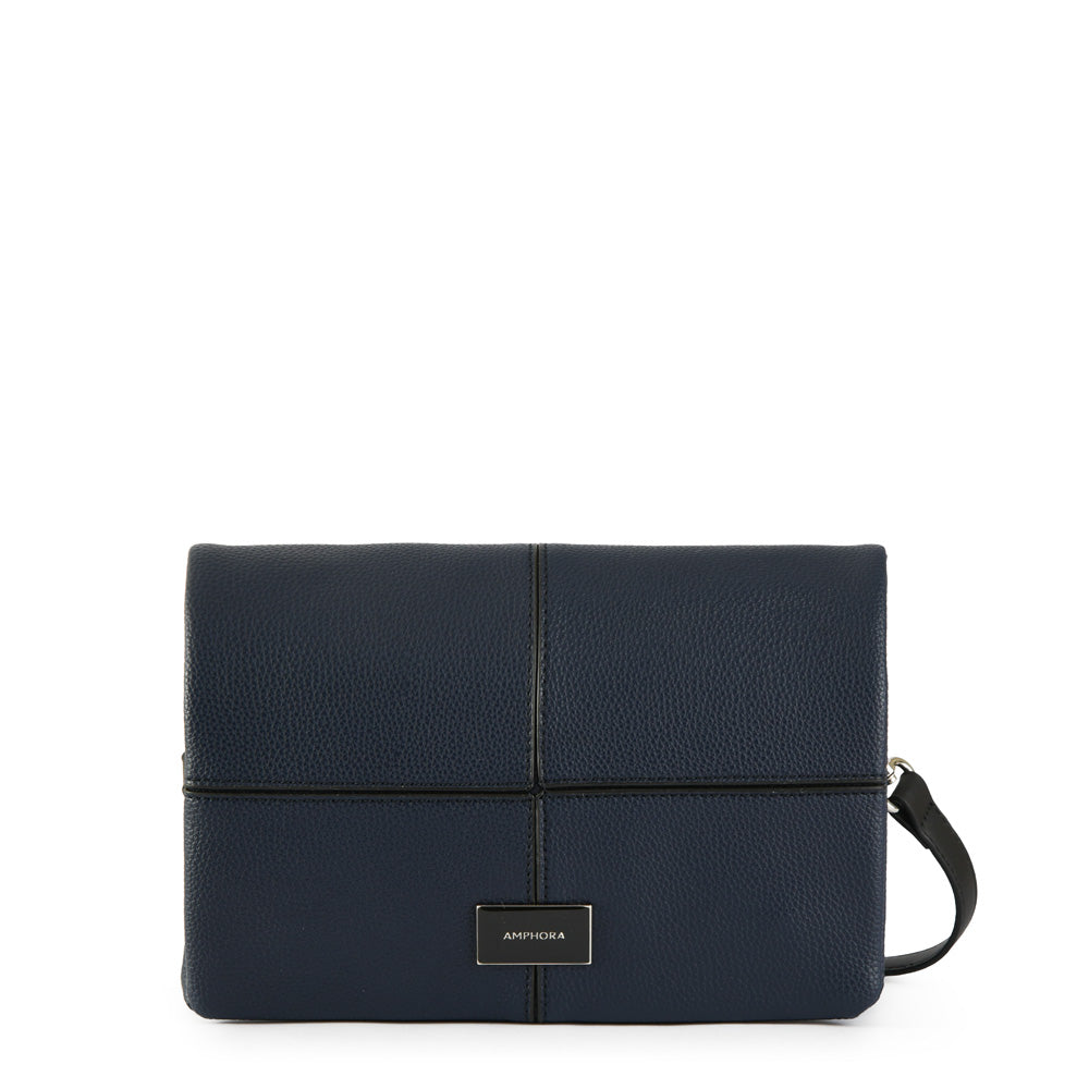 Small dark blue dupont crossbody wallet