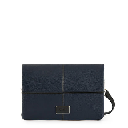 Small dark blue dupont crossbody wallet