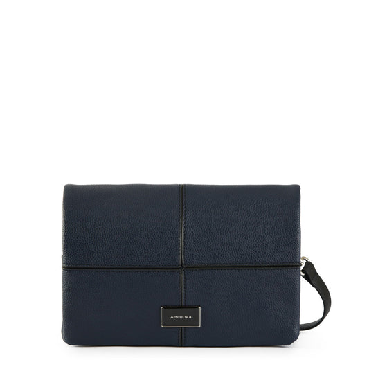 Small dark blue dupont crossbody wallet