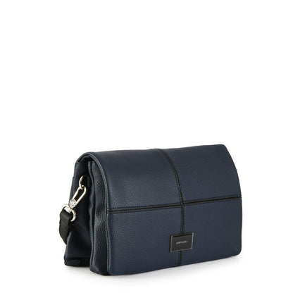 Small dark blue dupont crossbody wallet