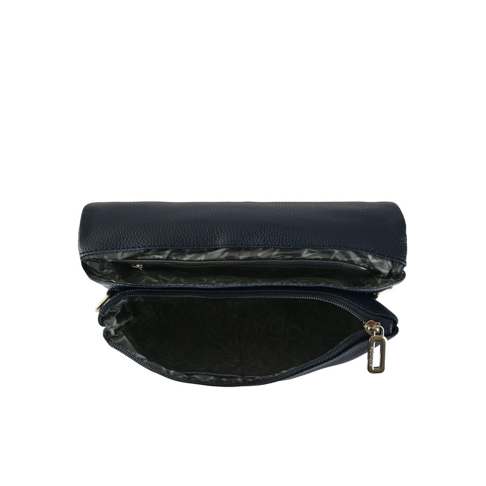 Small dark blue dupont crossbody wallet