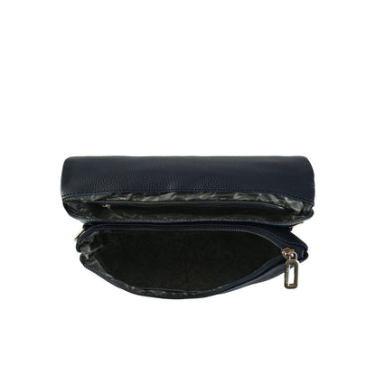 Small dark blue dupont crossbody wallet