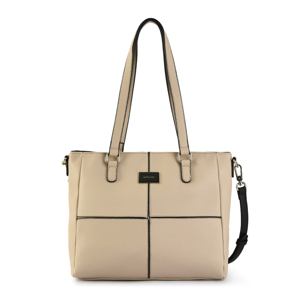 Medium beige dupont two-handle wallet