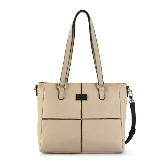 Medium beige dupont two-handle wallet