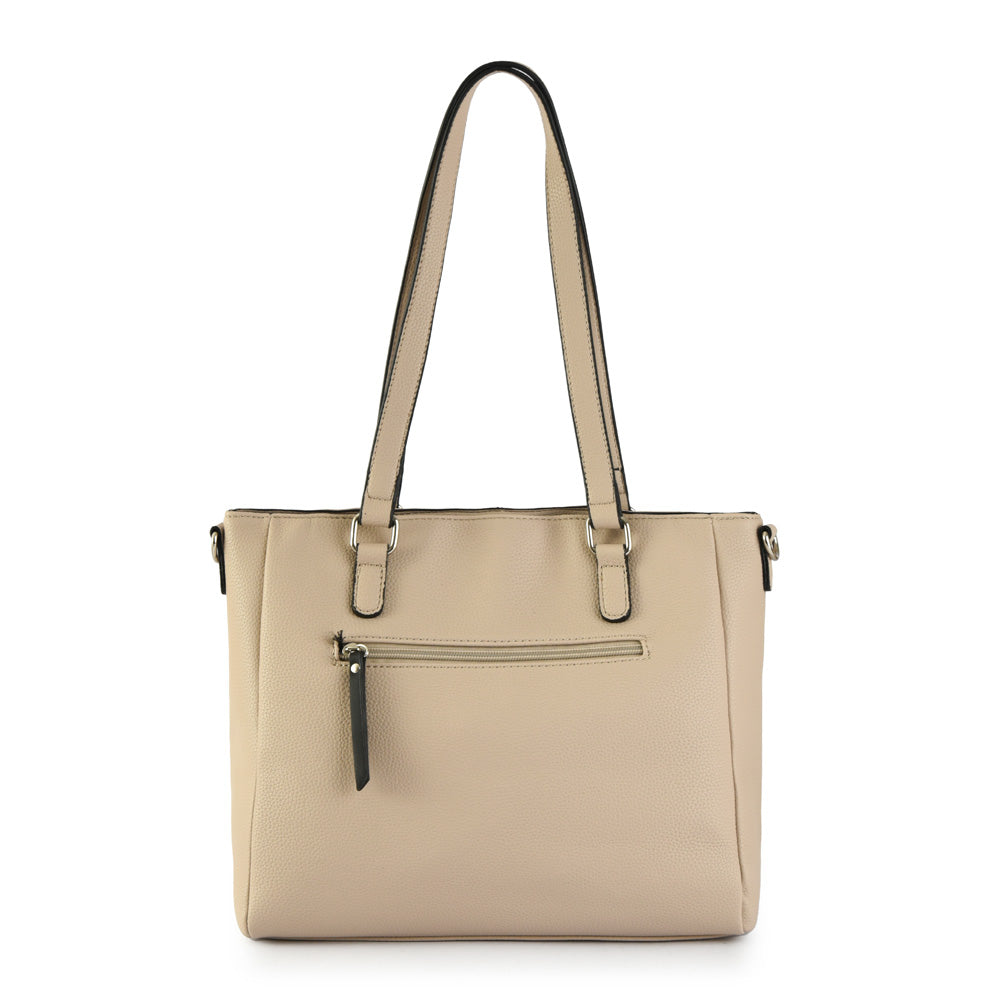 Medium beige dupont two-handle wallet