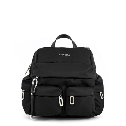 Berta Black Medium Backpack