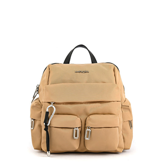 Berta Beige Medium Backpack