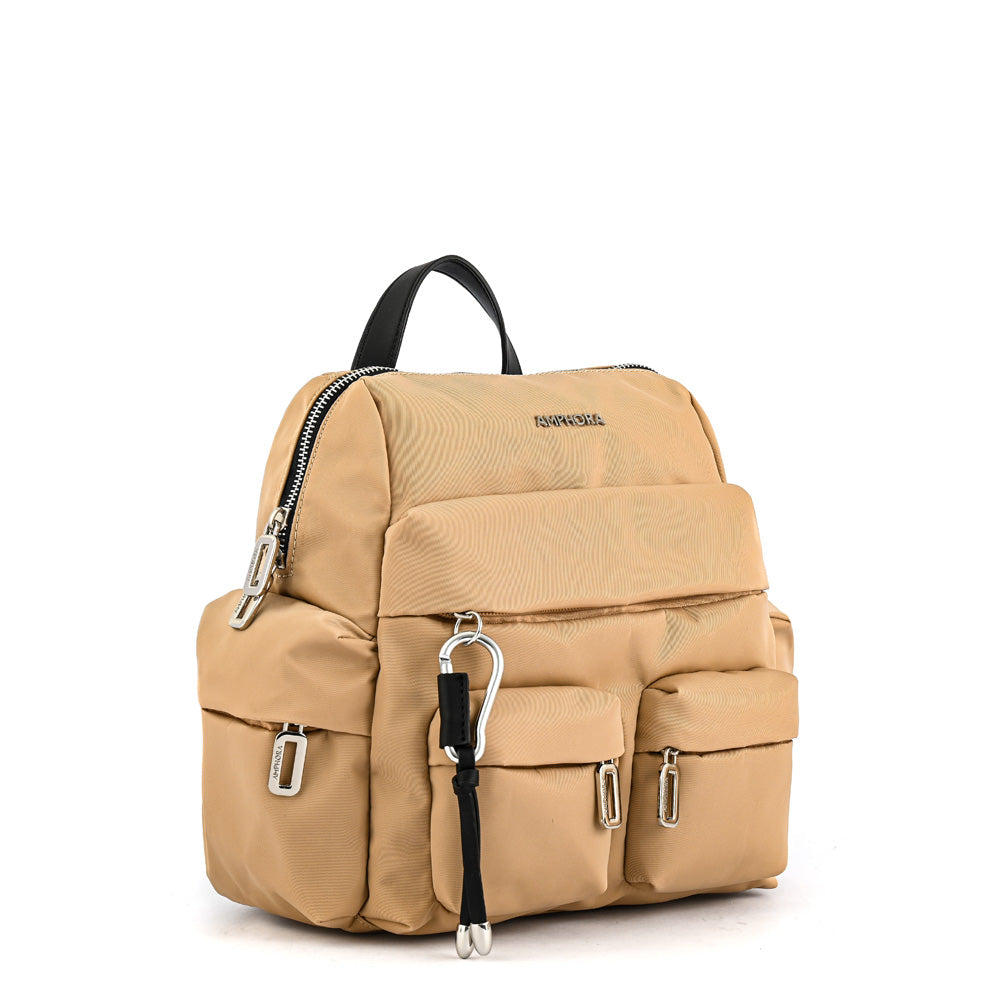 Berta Beige Medium Backpack