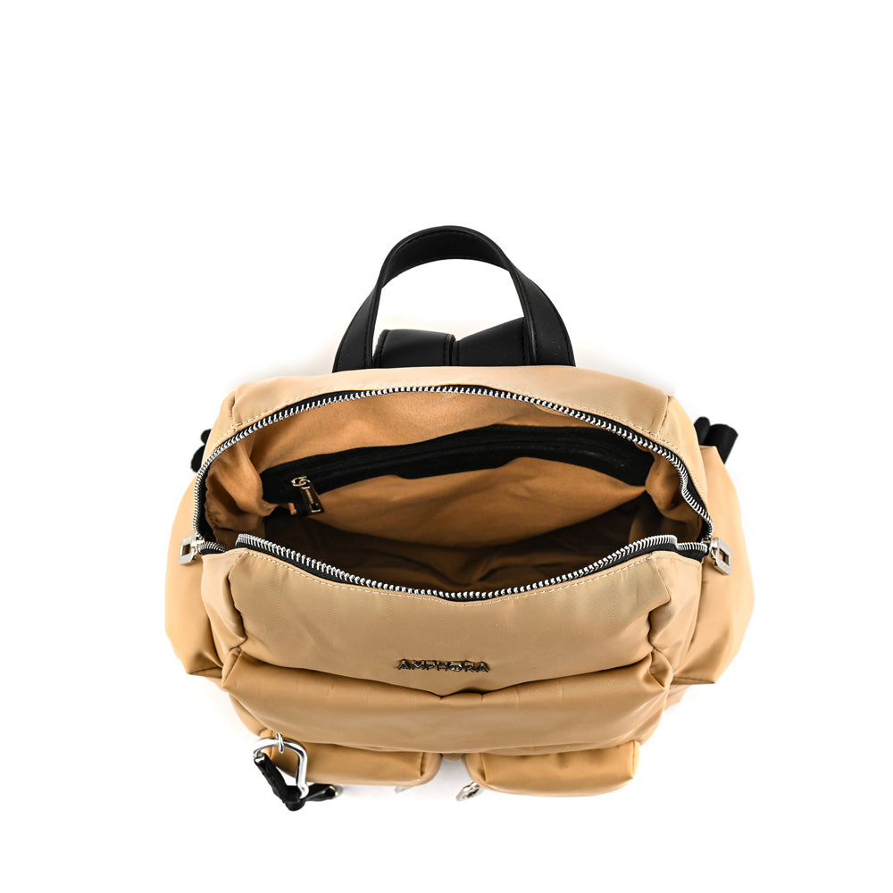 Berta Beige Medium Backpack