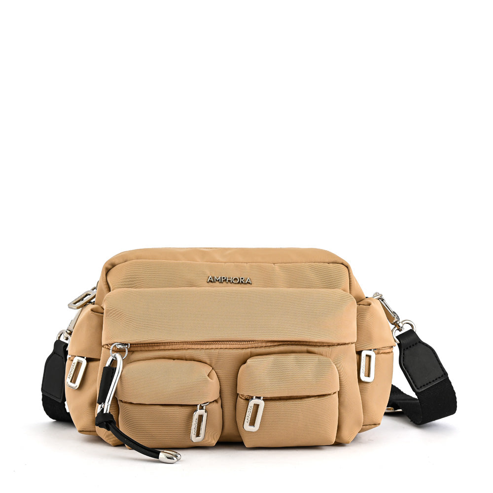 Medium beige Berta crossbody bag