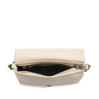 Huber beige medium flip crossbody wallet