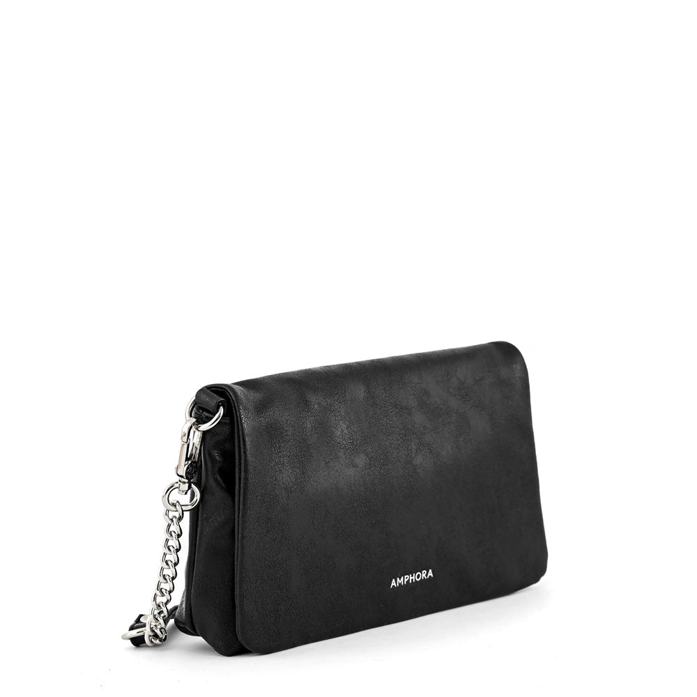 Small black Henry crossbody wallet