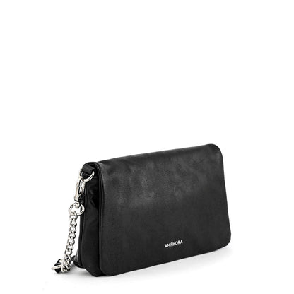 Small black Henry crossbody wallet