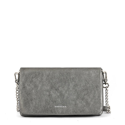 Small Dark Silver Henry Crossbody Wallet