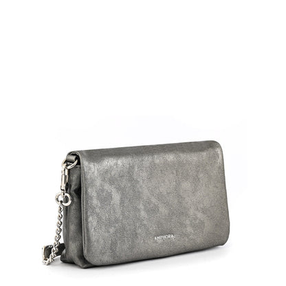 Small Dark Silver Henry Crossbody Wallet