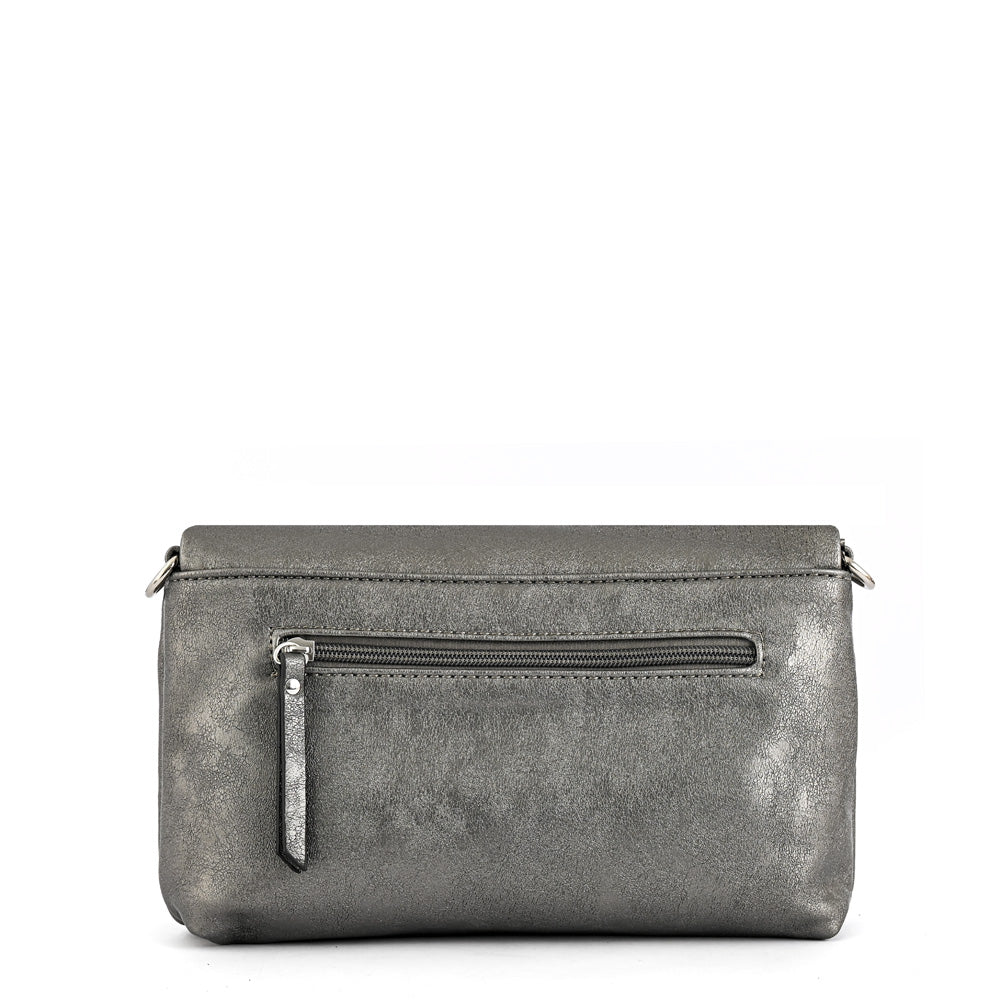 Small Dark Silver Henry Crossbody Wallet