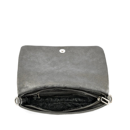 Small Dark Silver Henry Crossbody Wallet
