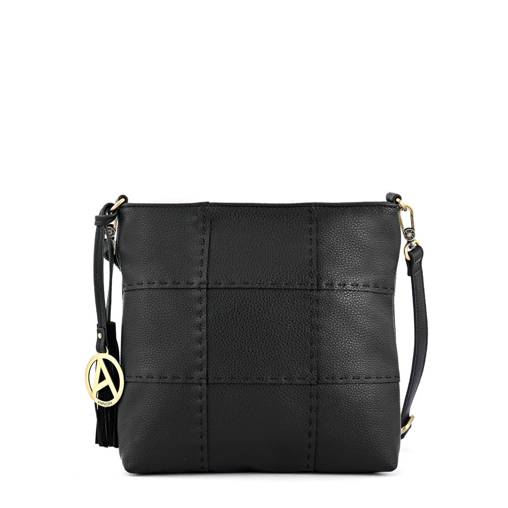 Medium robin black crossbody wallet
