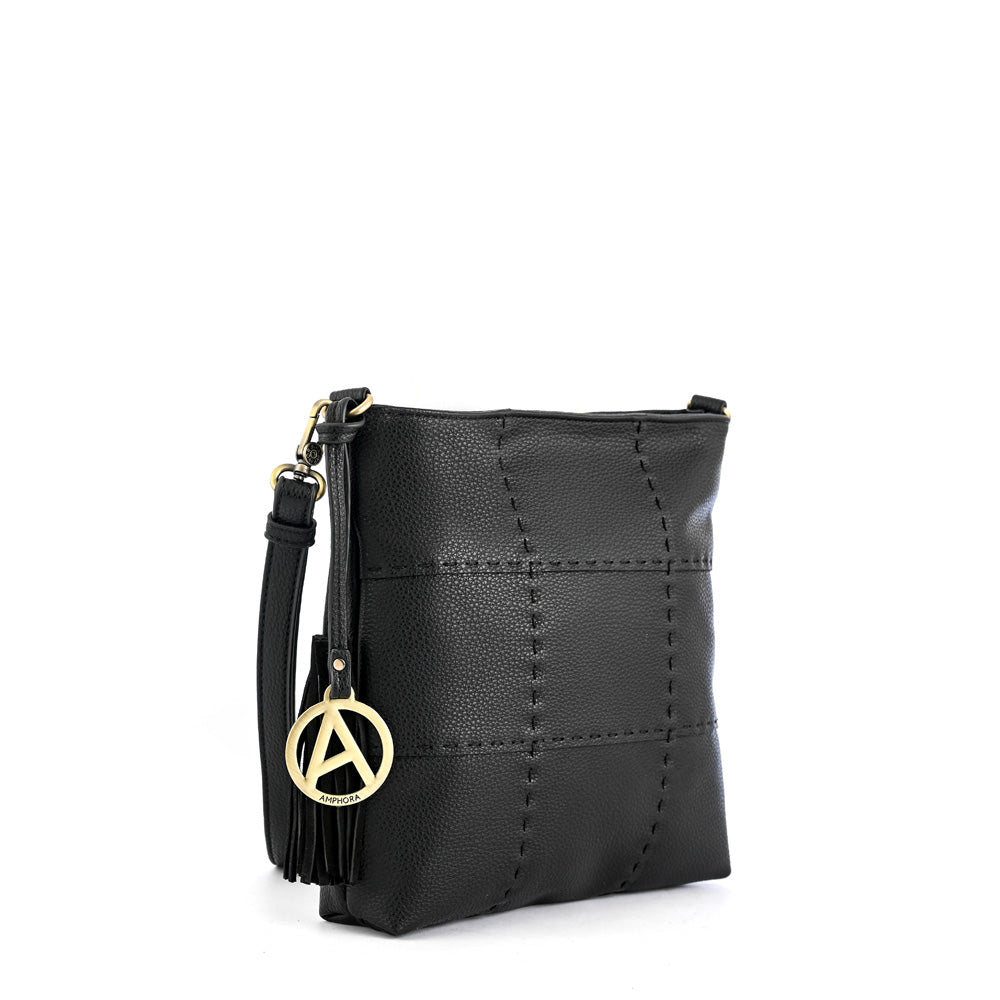 Medium robin black crossbody wallet