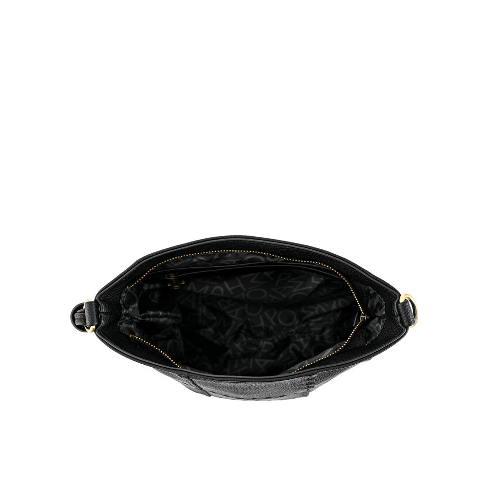 Medium robin black crossbody wallet