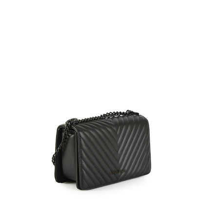 Small black muller crossbody wallet