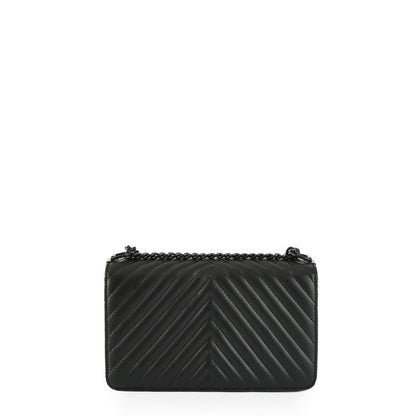 Small black muller crossbody wallet