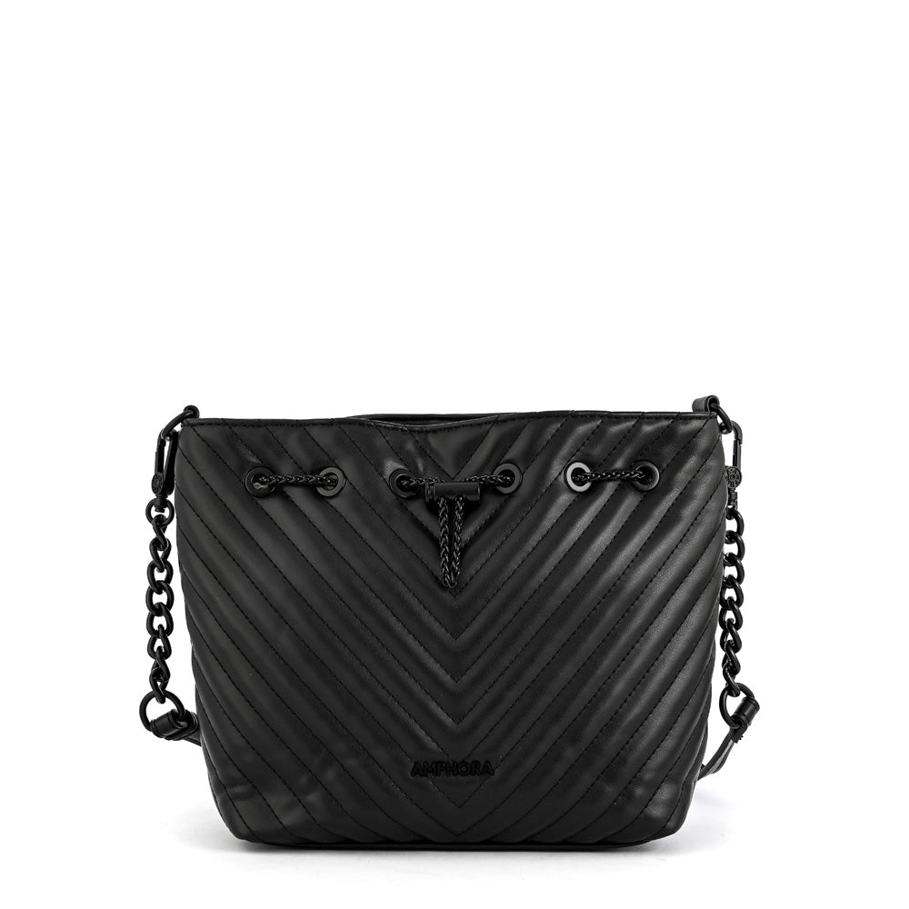Medium black muller crossbody wallet
