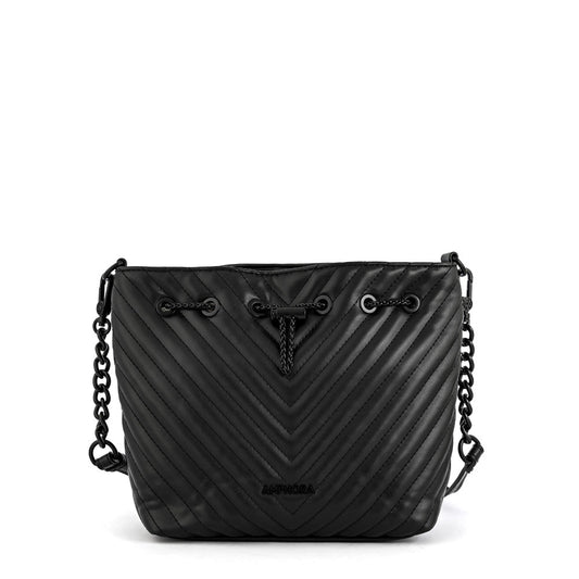 Medium black muller crossbody wallet