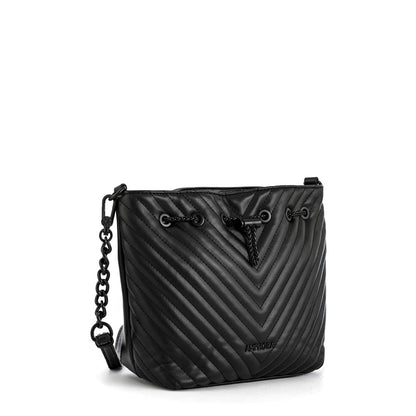 Medium black muller crossbody wallet