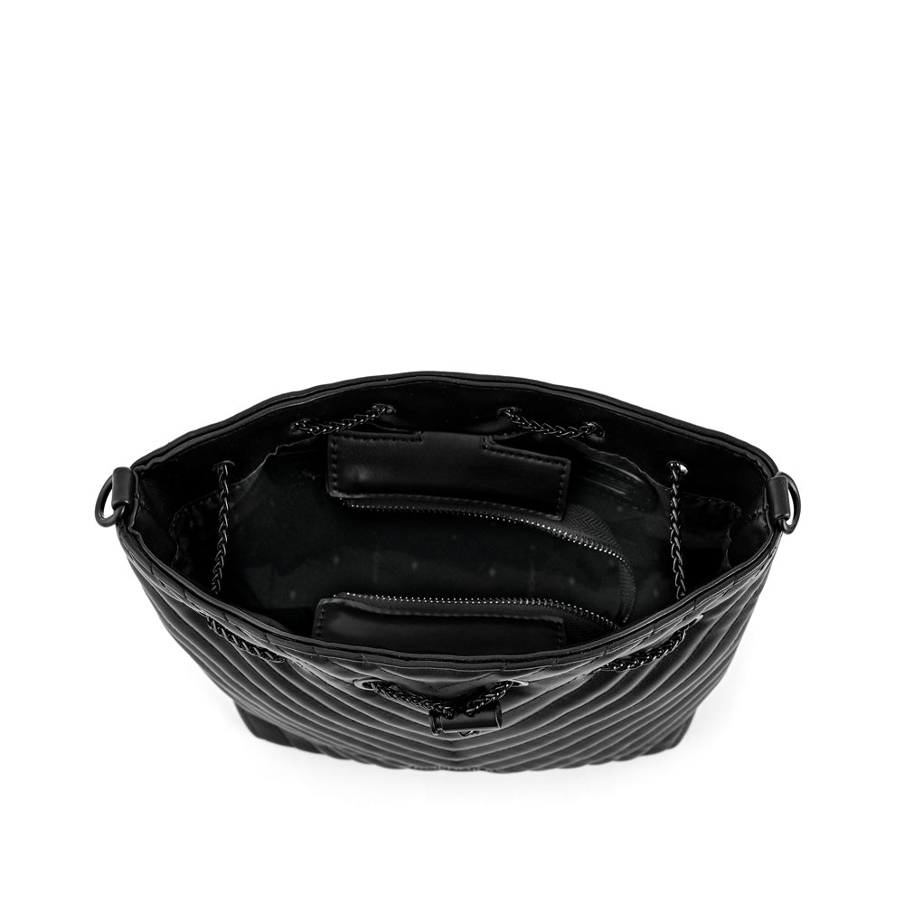 Medium black muller crossbody wallet