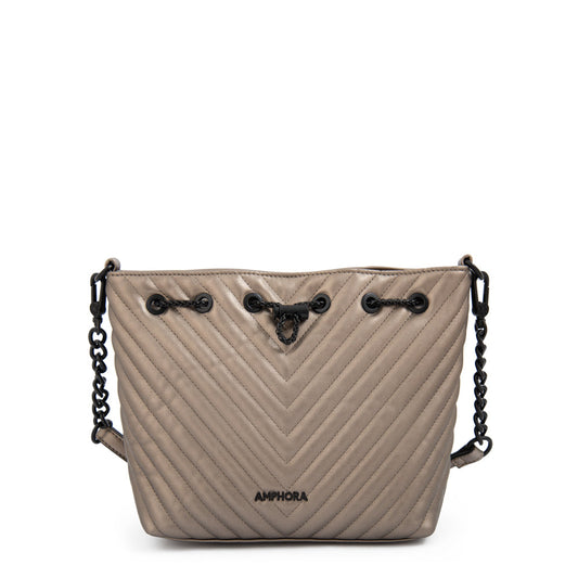 Medium dark silver muller crossbody wallet